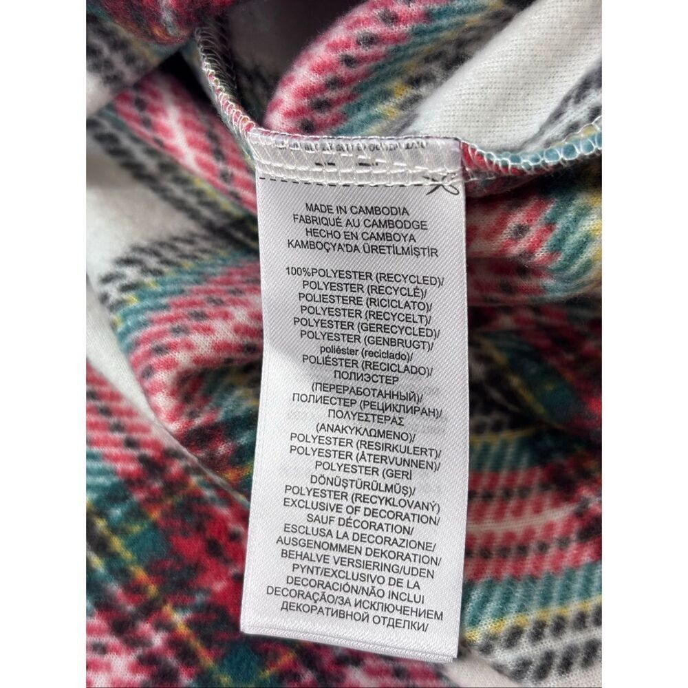 Lauren Ralph Lauren Cream Red Plaid Soft Fleece Pajama 2 PC Set XL Women’s new - Picture 5 of 10